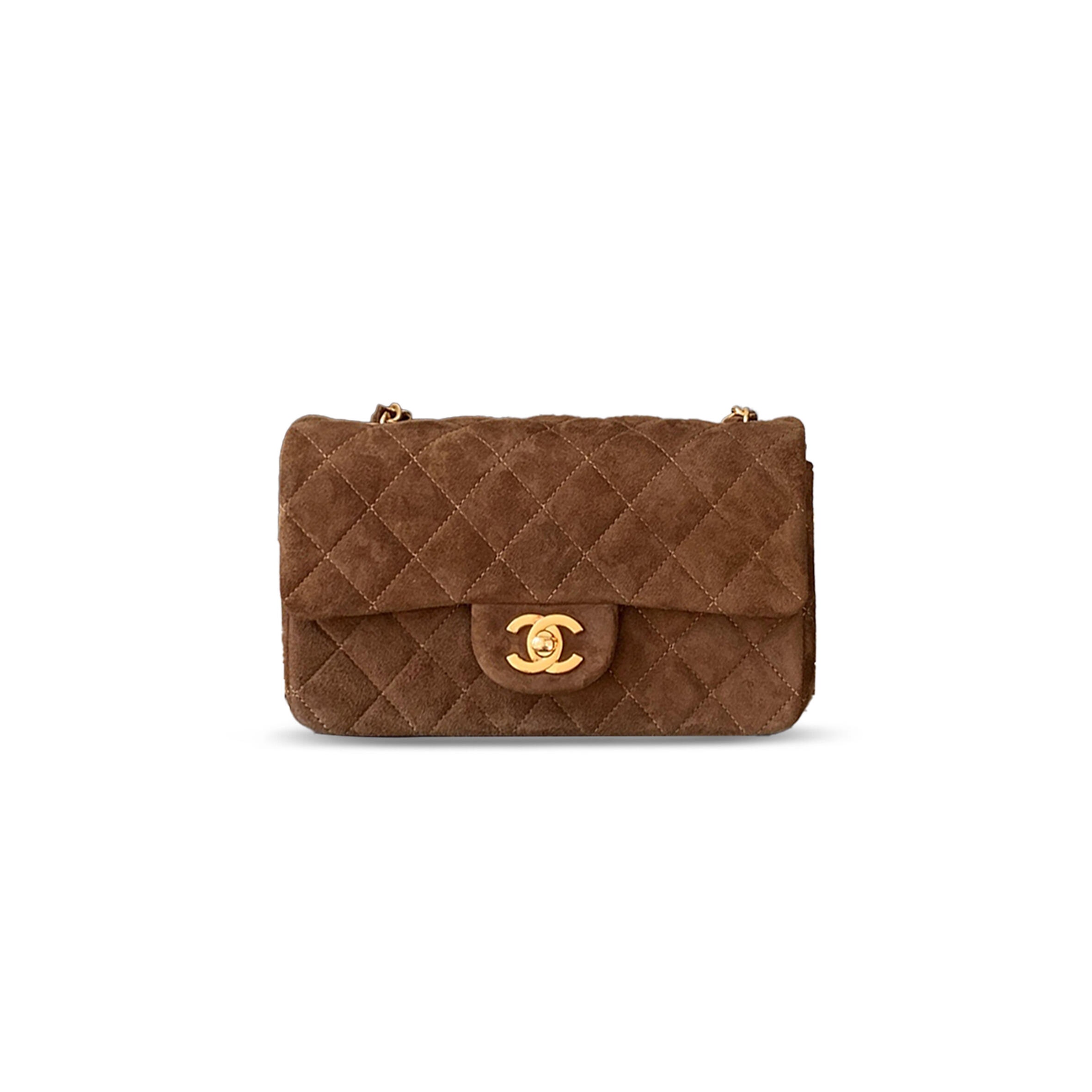 CHANEL MASTER SUEDE SMALL FLAP SHOULDER BAG 306489 (20*12*6cm)